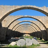 Agios Giorgos arches and mill stones.